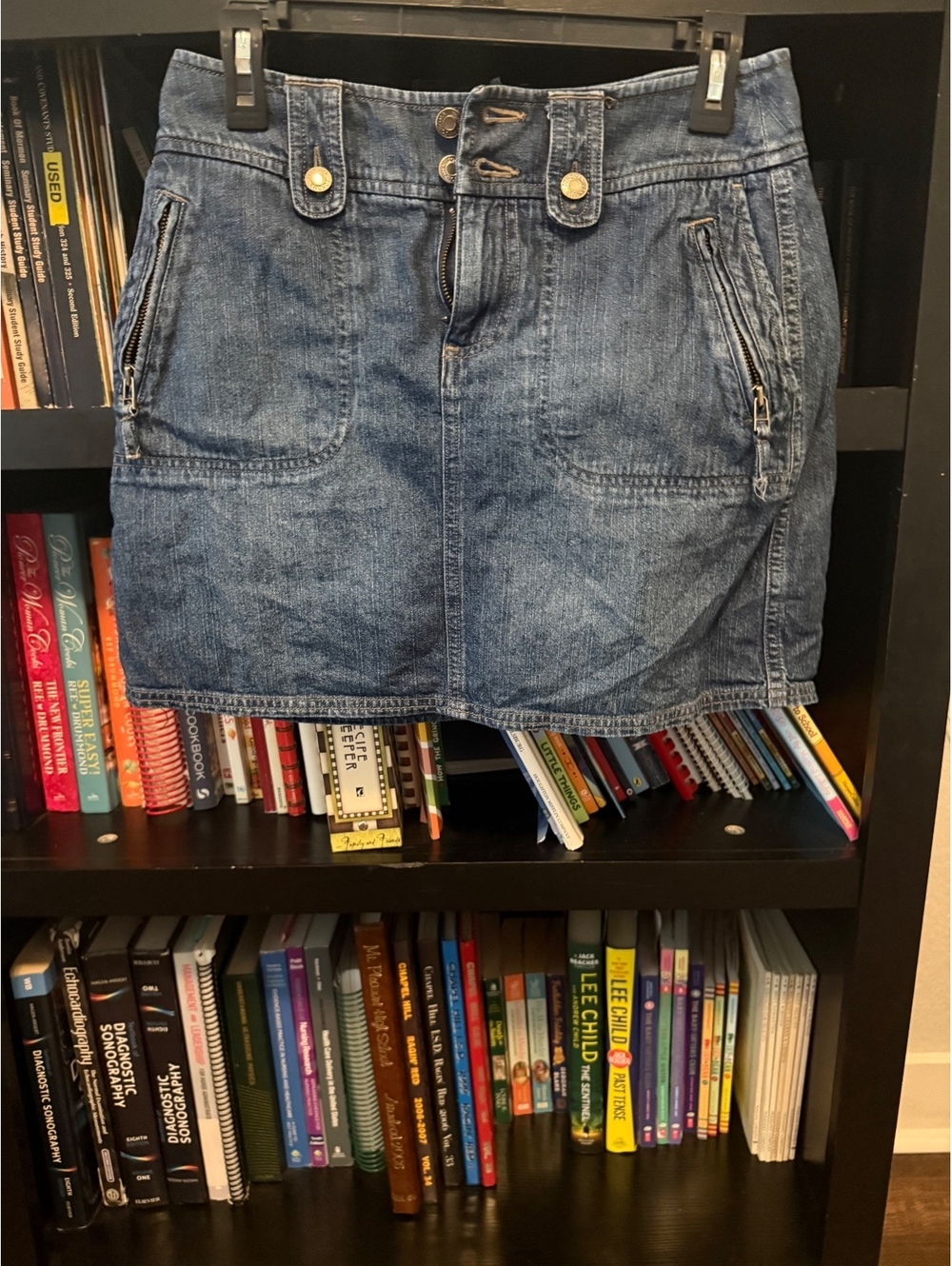 SONOMA Life + Style Petite Denim skort Size 4P Cotton Blue Jean Mini skort